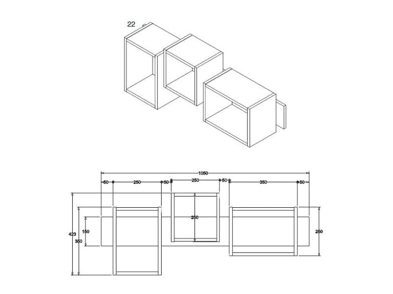 Kệ Trang Trí Màu Gỗ Tự Nhiên - Trắng 105cm Treo Tường