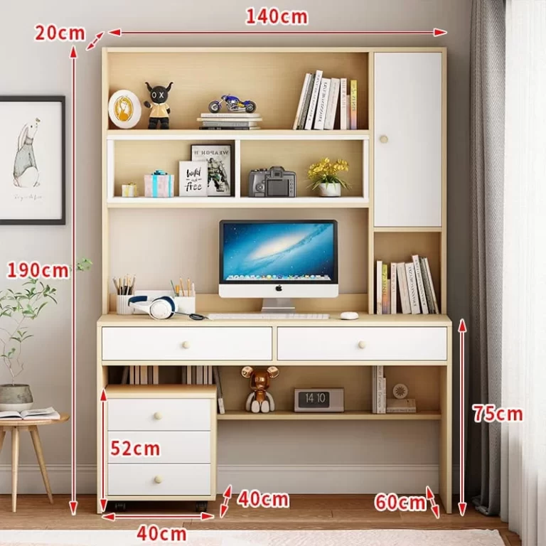 Bàn Học Sinh Màu Gỗ Tự Nhiên 140cm MDF Chống Ẩm