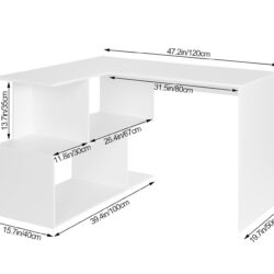 Bàn Làm Việc Trắng 100cm Thiết Kế Hiện Đại