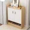 Tủ Giày Dép Màu Gỗ Tự Nhiên Trắng 60cm Cánh Mở
