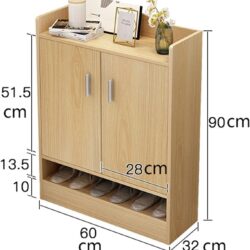 Tủ Giày Dép Màu Gỗ Tự Nhiên Trắng 60cm Cánh Mở