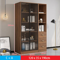 Kệ Trang Trí Màu Gỗ Óc Chó 40cm Đơn Giản