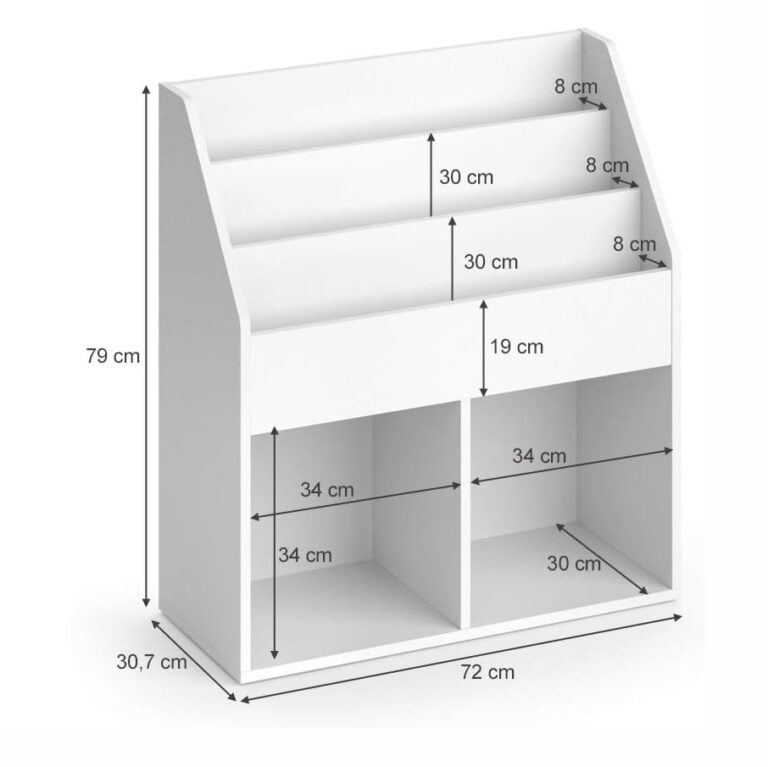 Kệ Trang Trí Màu Trắng 72cm Đa Năng