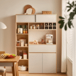 Tủ Đa Năng Màu Gỗ Tự Nhiên Trắng 115cm Hiện Đại