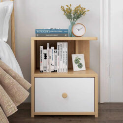 Tủ Đầu Giường Màu Vân Gỗ Trắng 36cm Đa Năng