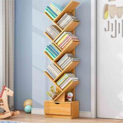 Kệ Sách Màu Gỗ Tự Nhiên 34cm Hình Cây