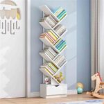 Kệ Sách Trắng 34cm Hình Cây