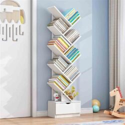 Kệ Sách Trắng 34cm Hình Cây