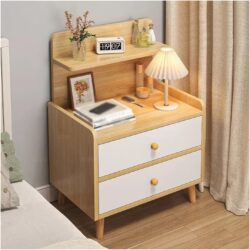 Tủ Đầu Giường Màu Vân Gỗ Trắng 40cm Tiện Dụng