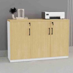 Tủ Hồ Sơ Vân Gỗ Trắng 120cm Dạng Thấp