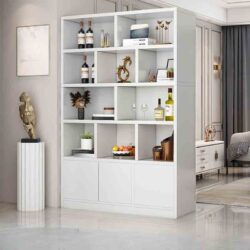 Tủ Rượu Trắng 100cm Thiết Kế Đơn Giản
